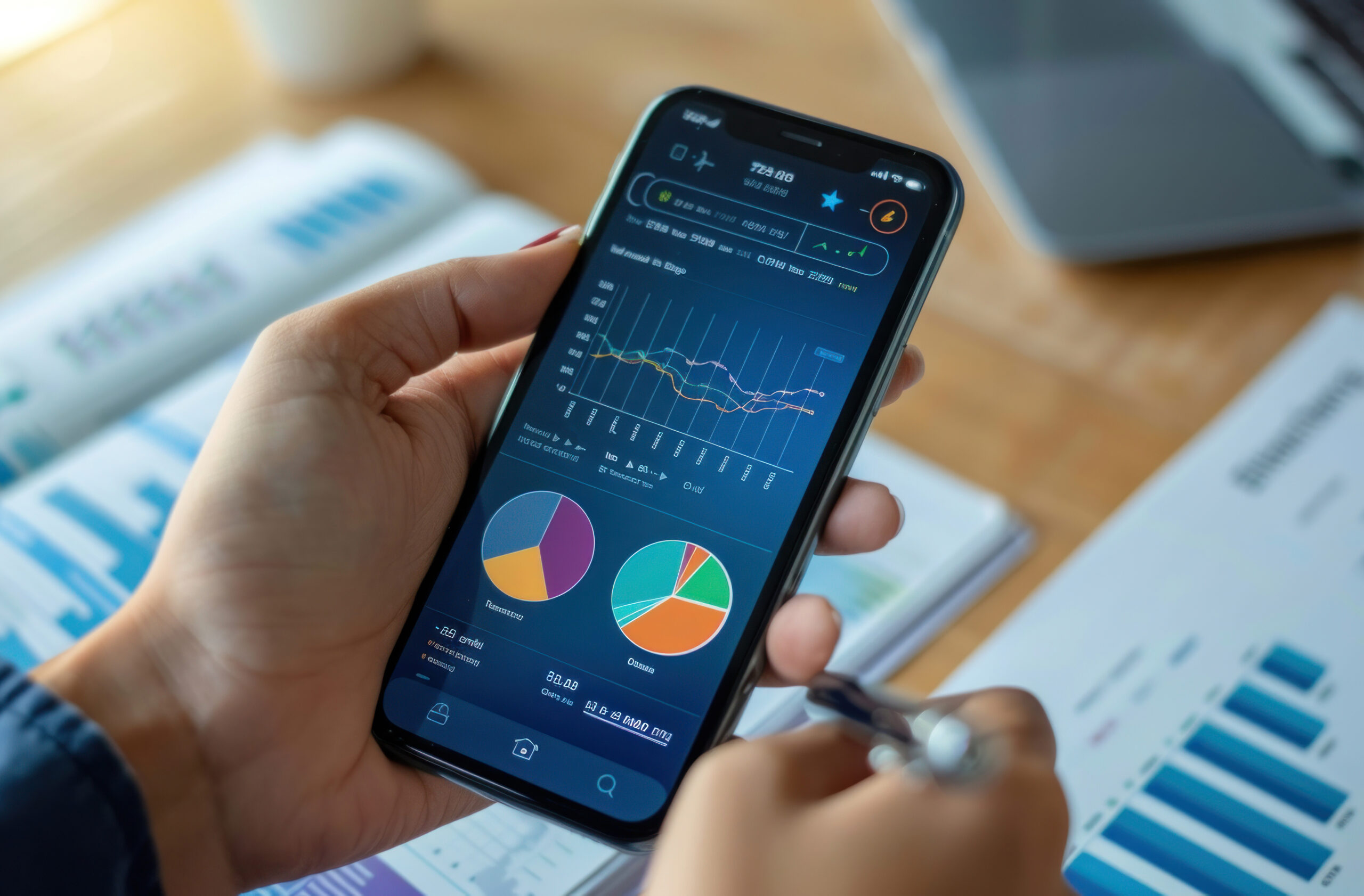 Business analytics on a cell phone